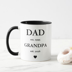 Promoted to Grandpa Mug New Grandpa Gift Est 2026