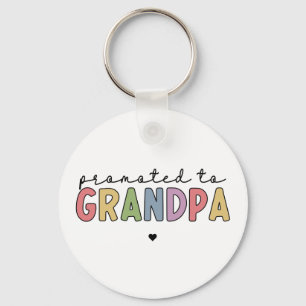 Promoted to Grandpa New Grandad to be gifts Keychain