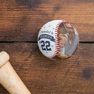 Promoted to Grandpa   New Grandfather Photo Baseball