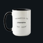 Promoted to Grandpa Pregnancy Announcement Reveal Mug<br><div class="desc">Promoted to Grandpa Pregnancy announcement.  Change to any grandpa name.  A Grandma Mug is also available.  Reveal.</div>
