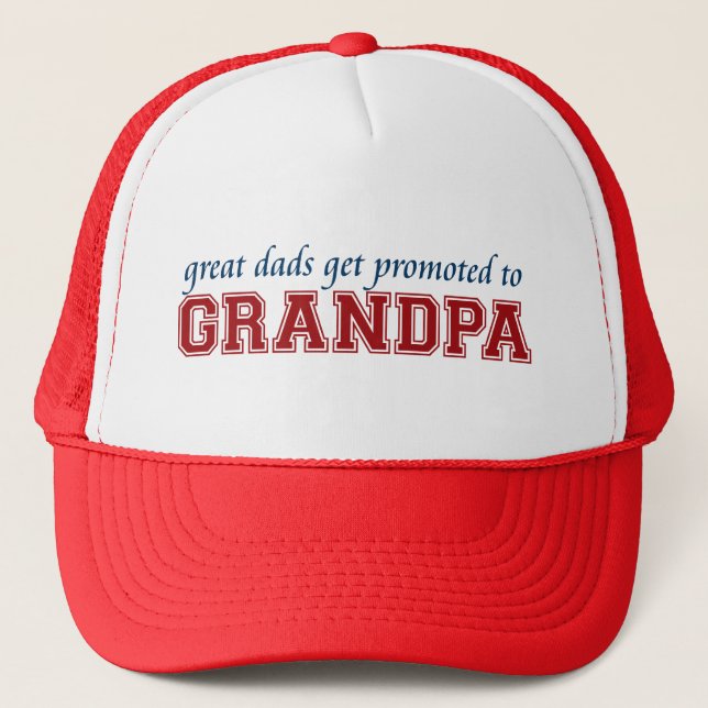 Promoted to Grandpa Trucker Hat (Front)