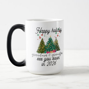 Promoted to Grandparents Christmas tree Magic Mug