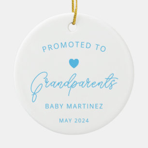 Promoted to Grandparents Pregnancy Announcement Ceramic Ornament
