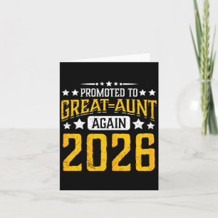 Promoted to great-aunt 2026 proud 2nd 3rd time  card