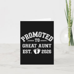 Promoted to great aunt est 2026 from new mom dad card