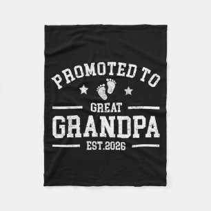 Promoted To Great Aunt Est 2026 New Great Aunt Fat Fleece Blanket