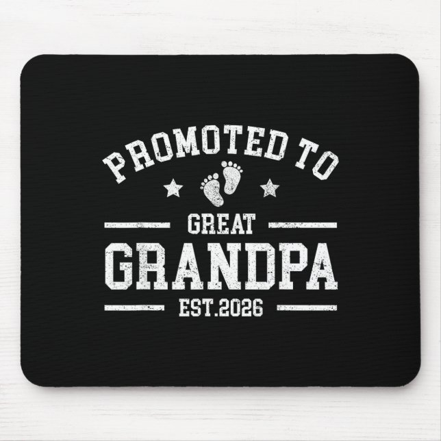 Promoted To Great Aunt Est 2026 New Great Aunt Fat Mouse Pad (Front)