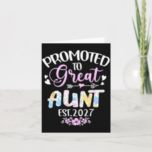 Promoted to Great Auntie 2027 Soon to Be Mom Card