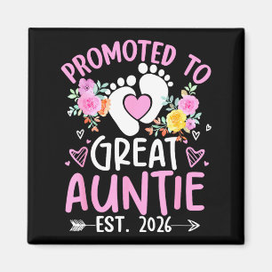 Promoted to Great Auntie Est 2025 Pregnancy Magnet