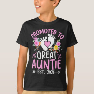 Promoted to great auntie est 2025 pregnancy T-Shirt