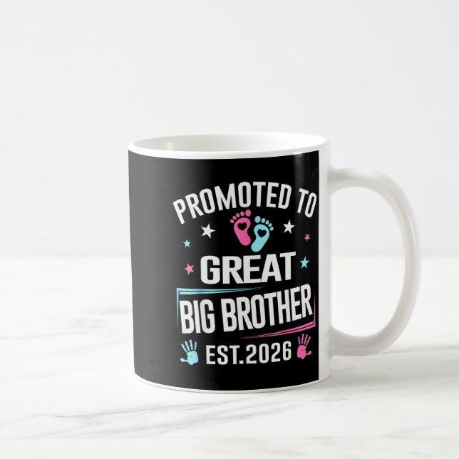 Promoted To Great Big Brother Est 2026  Coffee Mug (Right)