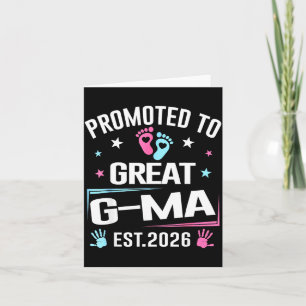 Promoted To Great G-ma Est 2026 Pregnancy Announce Card