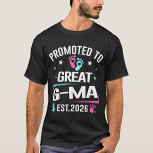 Promoted To Great G-ma Est 2026 Pregnancy Announce T-Shirt