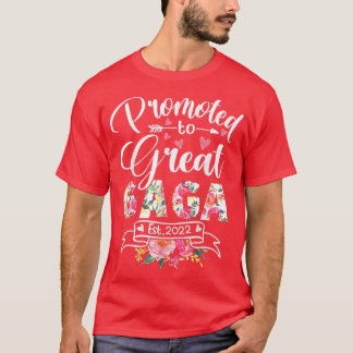 Promoted to Great Gaga Est 2022 Floral First Time  T-Shirt