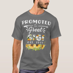 Promoted to Great Gigi Est 2023 Floral First Time T-Shirt