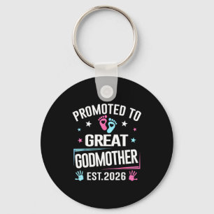 Promoted To Great Godmother Est 2026 Pregnancy Ann Keychain