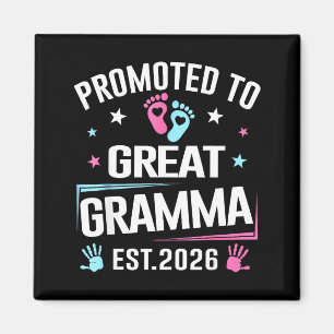 Promoted To Great Gramma Est 2026 Pregnancy Announ Magnet