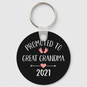 Promoted to Great grandma 2021 Keychain