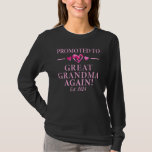 Promoted To Great Grandma Again 2024 Great Grandma T-Shirt<br><div class="desc">Promoted To Great Grandma Again 2024 Great Grandma Again</div>