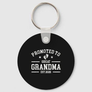Promoted To Great Grandma Est. 2026 Baby Announcem Keychain