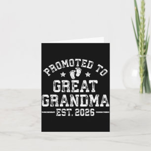Promoted To Great Grandma Est 2026 First Time New Card
