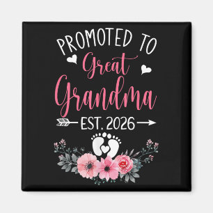 Promoted To Great Grandma Est 2026 Mothers Day  Magnet