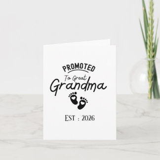 Promoted To Great Grandma To Be Est 2026 Invitation