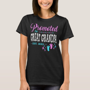 Promoted To Great Grandpa 2023 Pregnancy Reveal Gi T-Shirt