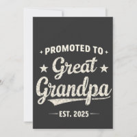 Promoted to Great Grandpa 2025 Family Gift