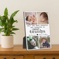 Promoted To Great Grandpa 4 Photo Collage