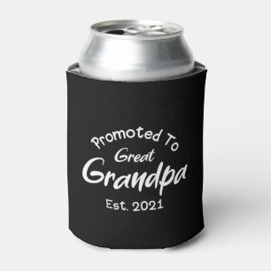 Promoted To Great Grandpa Est 2021 Can Cooler