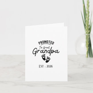 Promoted To Great Grandpa To Be Est 2026 Invitation
