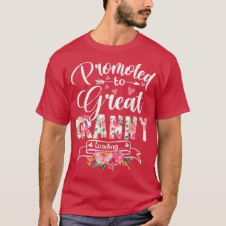 Promoted to Great Granny Est 2022 Floral First Tim T-Shirt