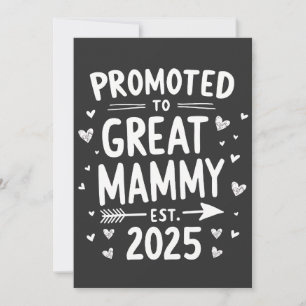 Promoted to Great Mammy Est. 2025 Mothers Day  Thank You Card