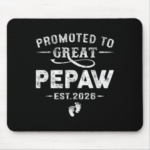 Promoted To Great Pepaw Est 2026 Pregnancy Announc Mouse Pad