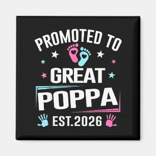 Promoted To Great Poppa Est 2026 Pregnancy Announc Magnet