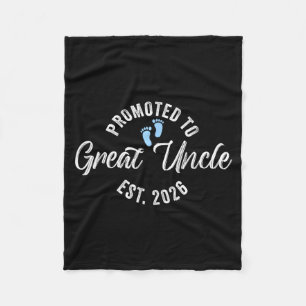 Promoted To Great Uncle 2026 Fleece Blanket