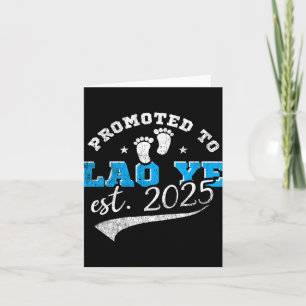 Promoted To Lao Ye Est 2025 Proud New Grandpa Vint Card
