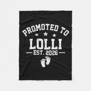Promoted To Lolli Est 2026 Baby Announcement  Fleece Blanket