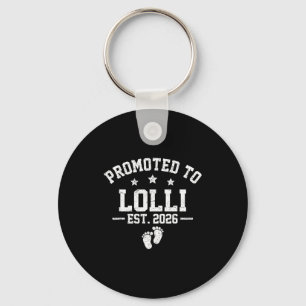 Promoted To Lolli Est 2026 Baby Announcement Keychain