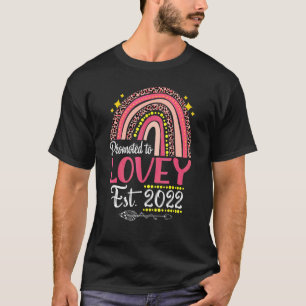Promoted To Lovey Est 2022 Rainbow Mother's Day Ra T-Shirt