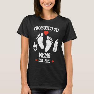 Promoted To Mema 2023 First Time New Grandma Pregn T-Shirt