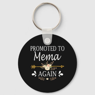 Promoted To Mema Again Shirt Mothers Day Gifts Keychain