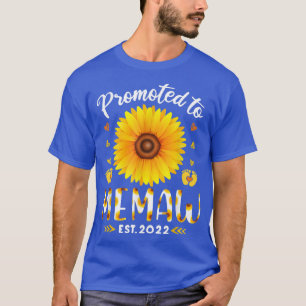 Promoted To Memaw Est 2022 Sunflowers New Memaw  T-Shirt
