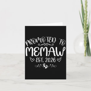 Promoted to memaw est 2026 first time mom mother's card