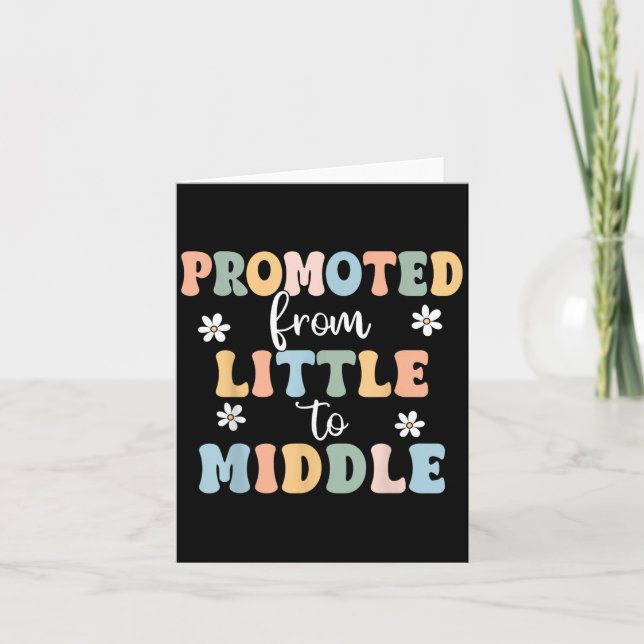 Promoted To Middle Brother Sister Toddler Baby Ann Card (Front)