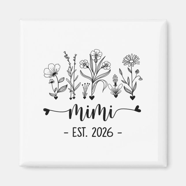 Promoted To Mimi Est 2026 Pregnancy Announcement F Magnet (Front)