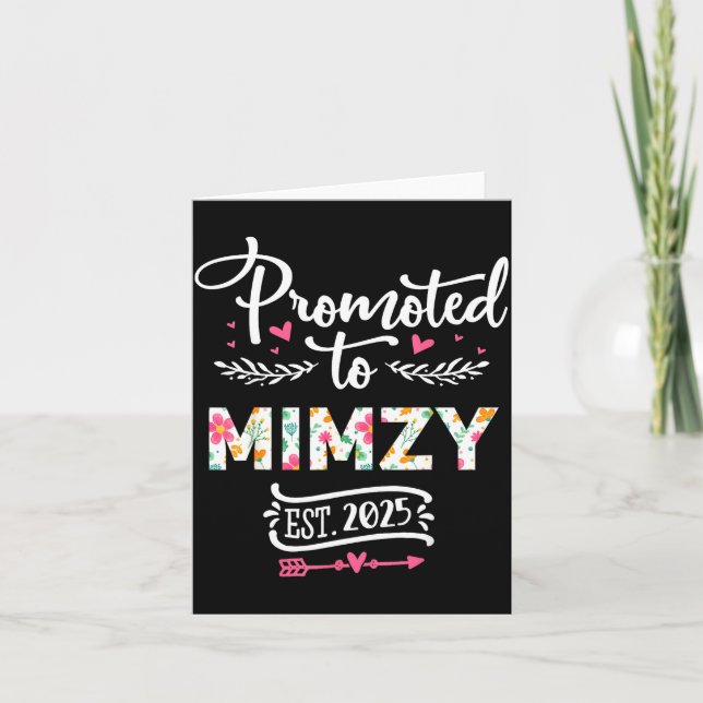 Promoted To Mimzy 2025 Cute Pregnancy Announcement (Front)