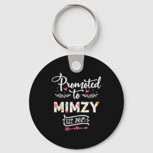 Promoted To Mimzy 2025 Cute Pregnancy Announcement Keychain