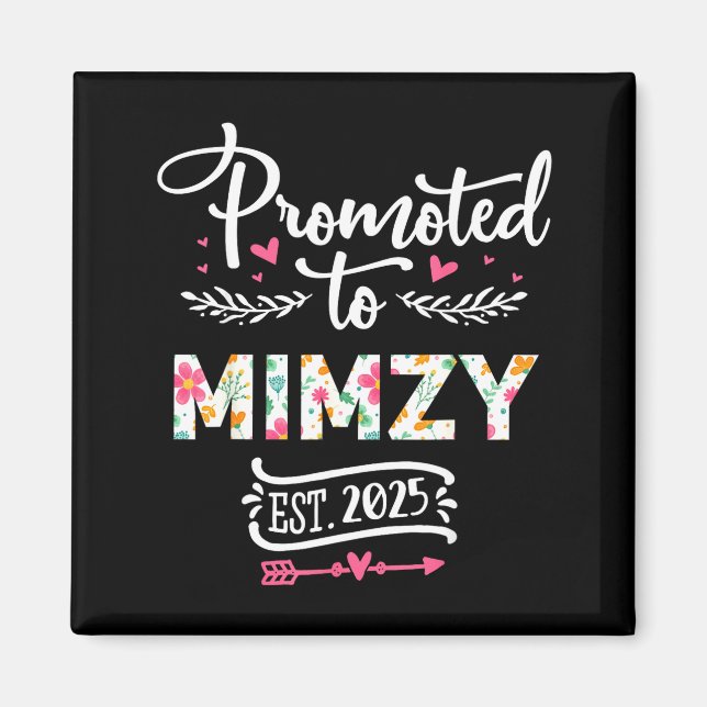 Promoted To Mimzy 2025 Cute Pregnancy Announcement Magnet (Front)
